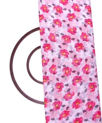 White Colour Floral Print Georgette Fabric